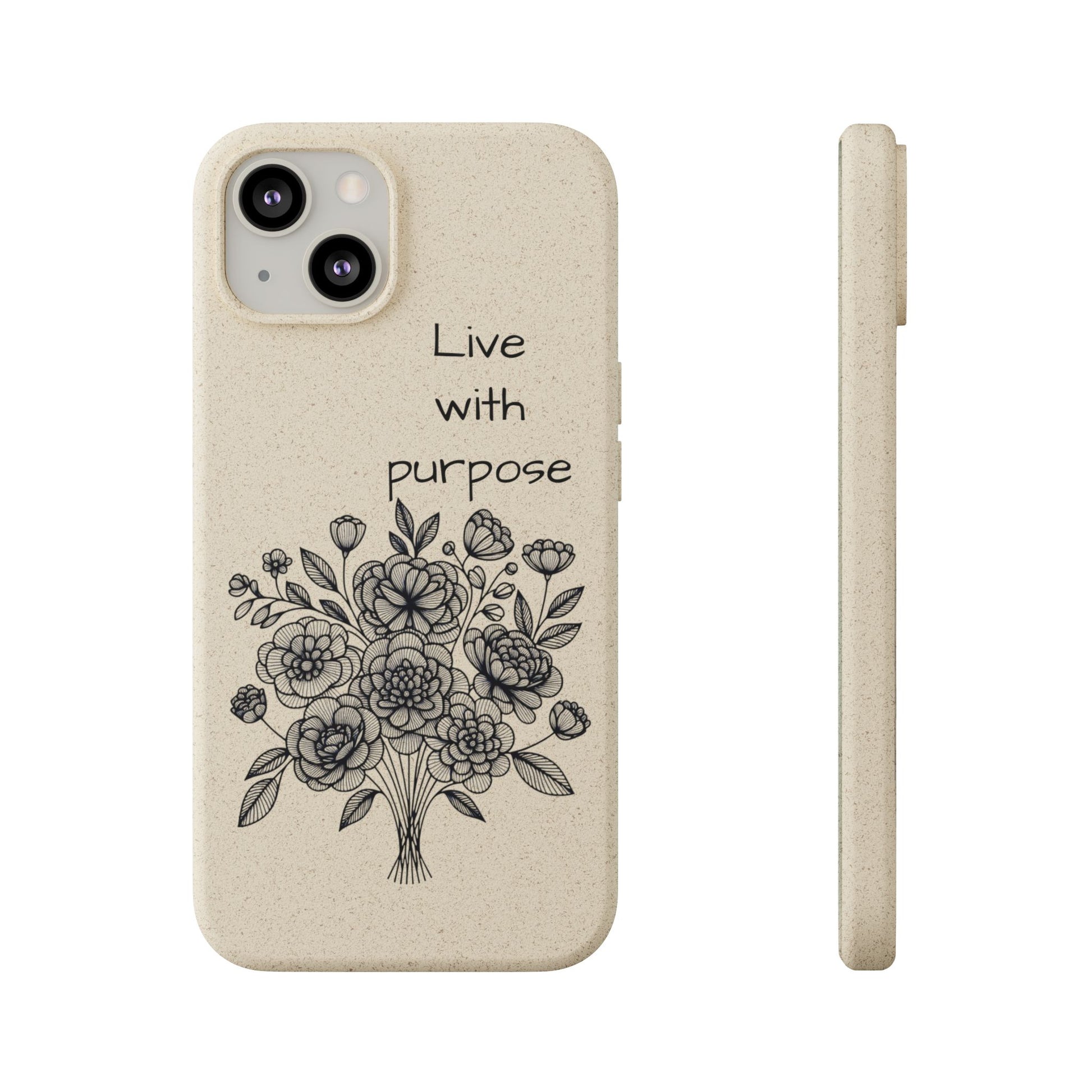 Biodegradable Phone Case | Eco-Friendly Floral Design | 'Live with Purpose' | Sustainable Gift, Nature Lover's Accessory, Green Living [...]