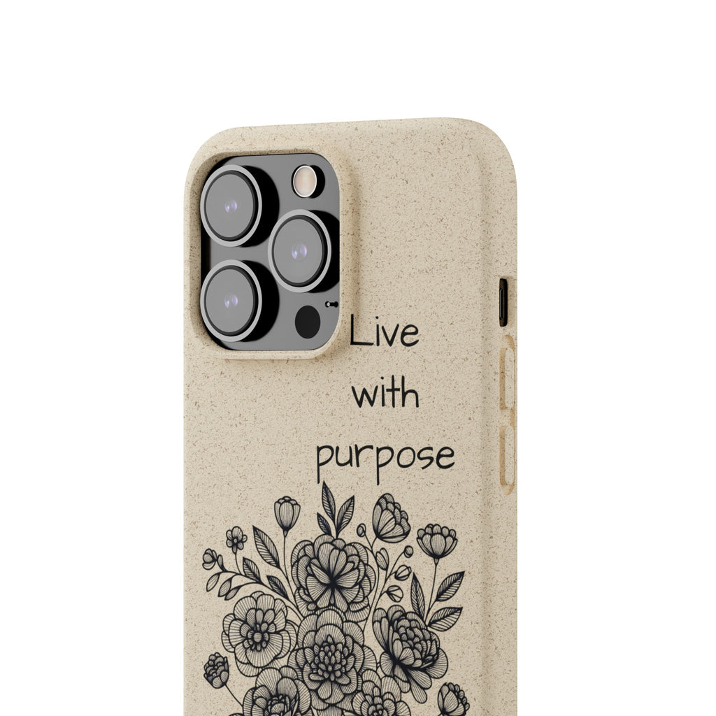 Biodegradable Phone Case | Eco-Friendly Floral Design | 'Live with Purpose' | Sustainable Gift, Nature Lover's Accessory, Green Living [...]