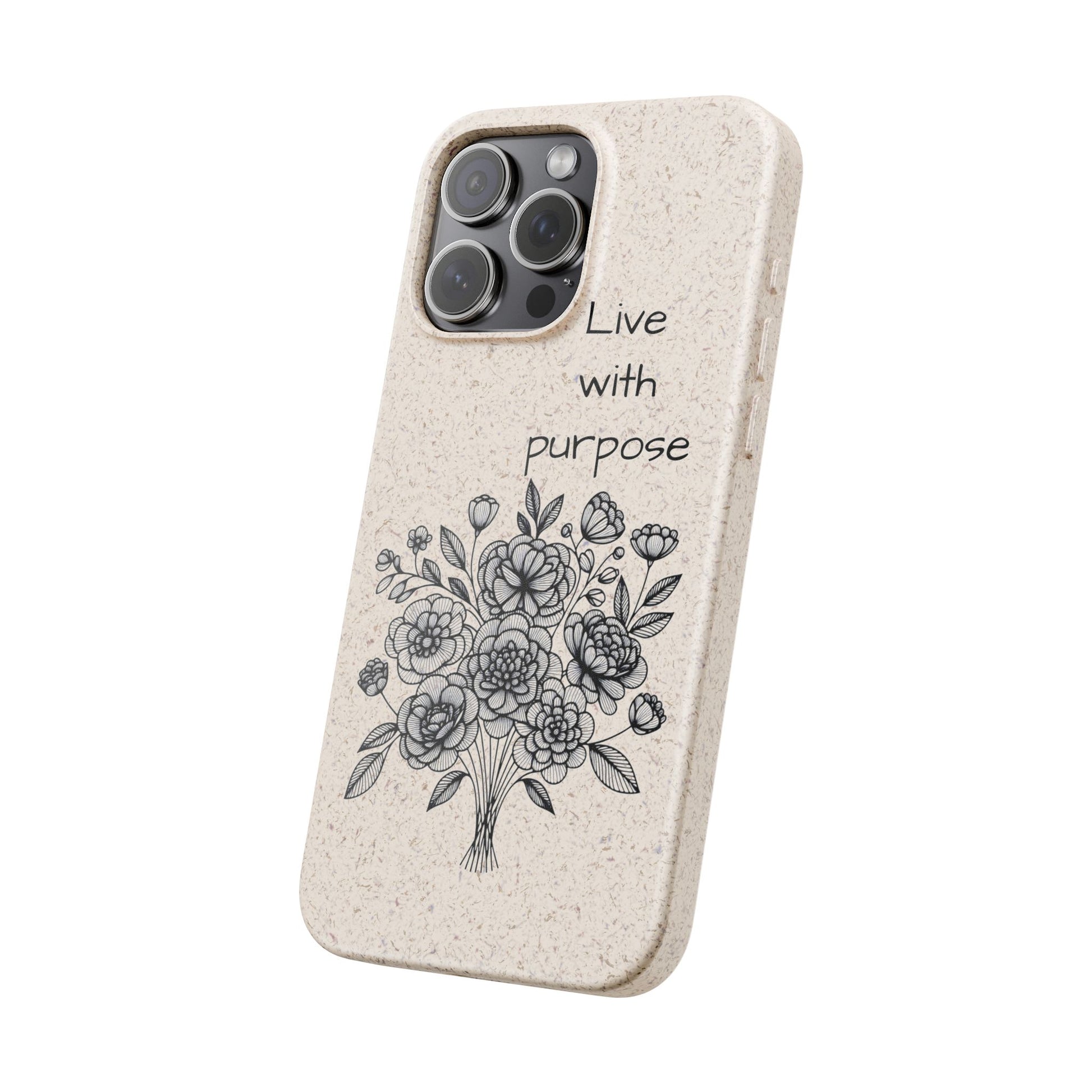 Biodegradable Phone Case | Eco-Friendly Floral Design | 'Live with Purpose' | Sustainable Gift, Nature Lover's Accessory, Green Living [...]
