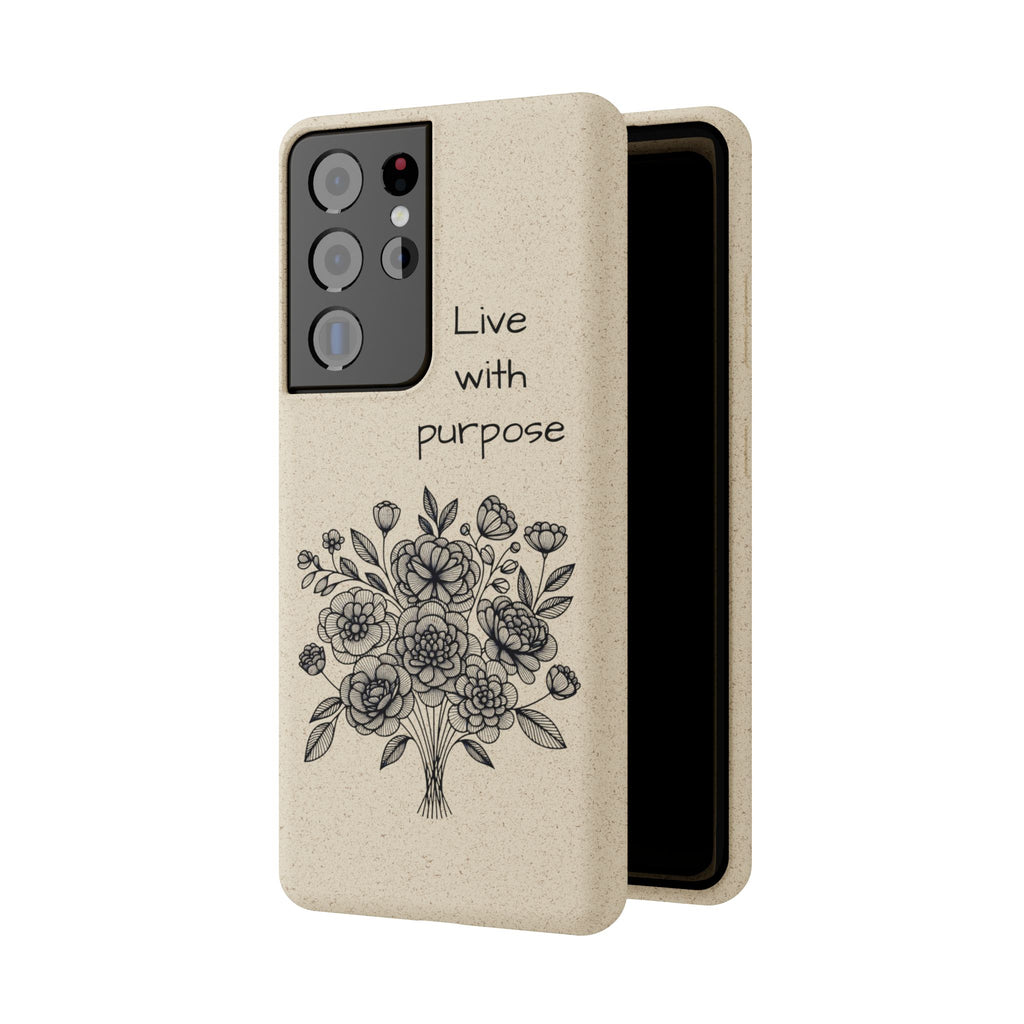 Biodegradable Phone Case | Eco-Friendly Floral Design | 'Live with Purpose' | Sustainable Gift, Nature Lover's Accessory, Green Living [...]
