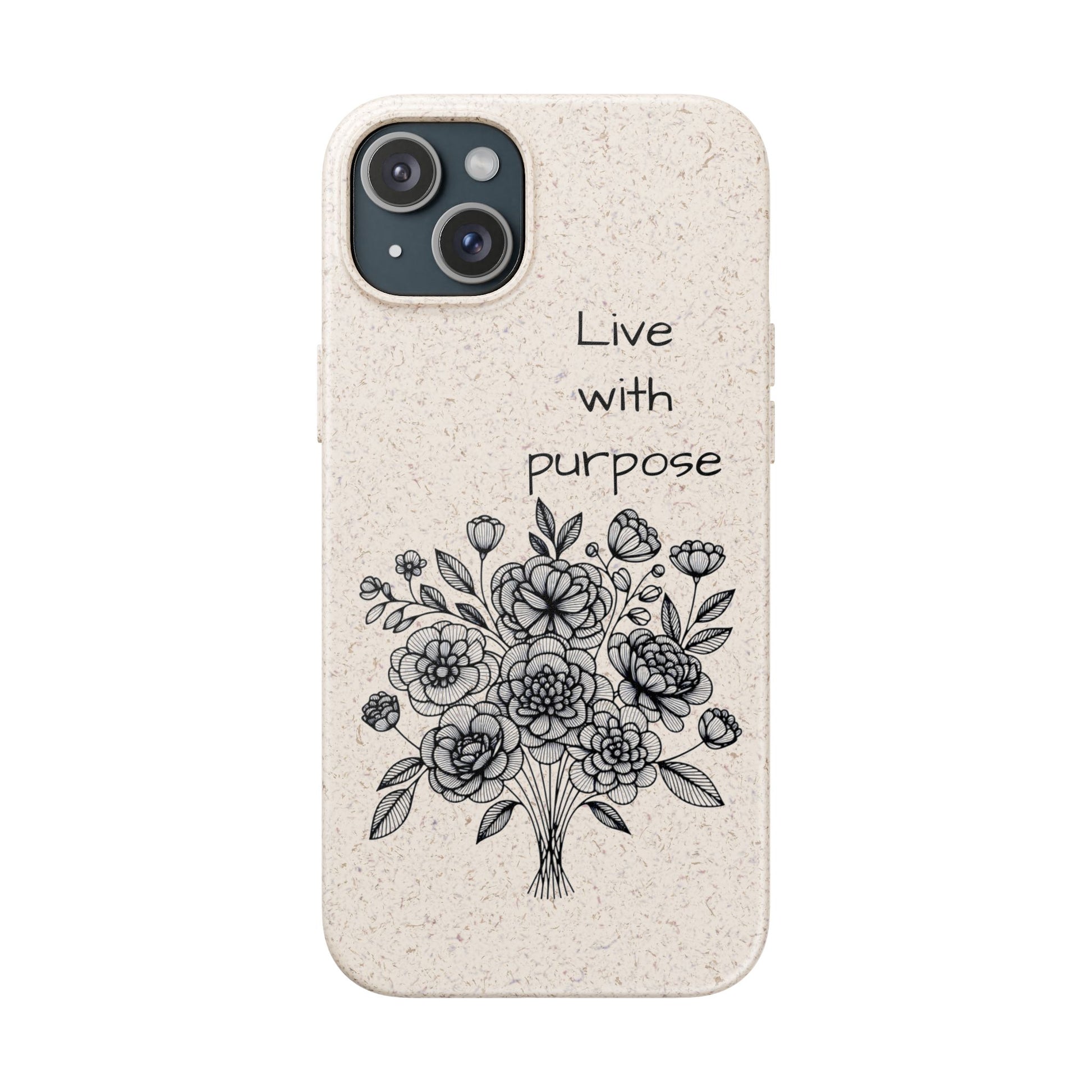 Biodegradable Phone Case | Eco-Friendly Floral Design | 'Live with Purpose' | Sustainable Gift, Nature Lover's Accessory, Green Living [...]
