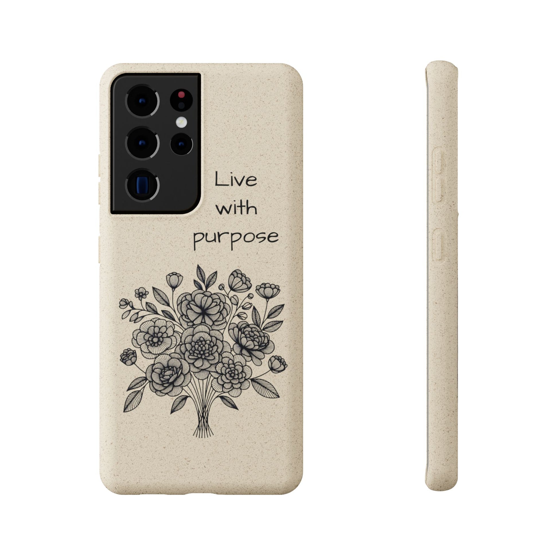 Biodegradable Phone Case | Eco-Friendly Floral Design | 'Live with Purpose' | Sustainable Gift, Nature Lover's Accessory, Green Living [...]