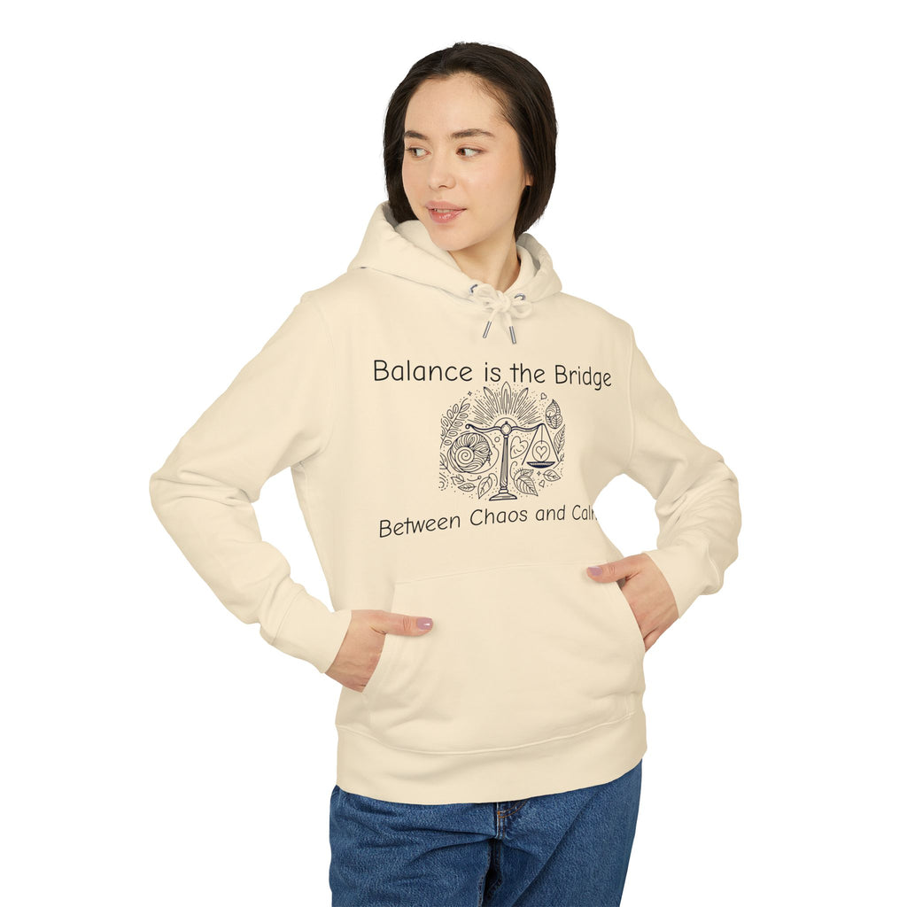 Balance is the Bridge Hoodie | Unisex Sweatshirt for Mindfulness, Self-Care, Motivation, Gift for Yoga Lovers, Cozy Casualwear