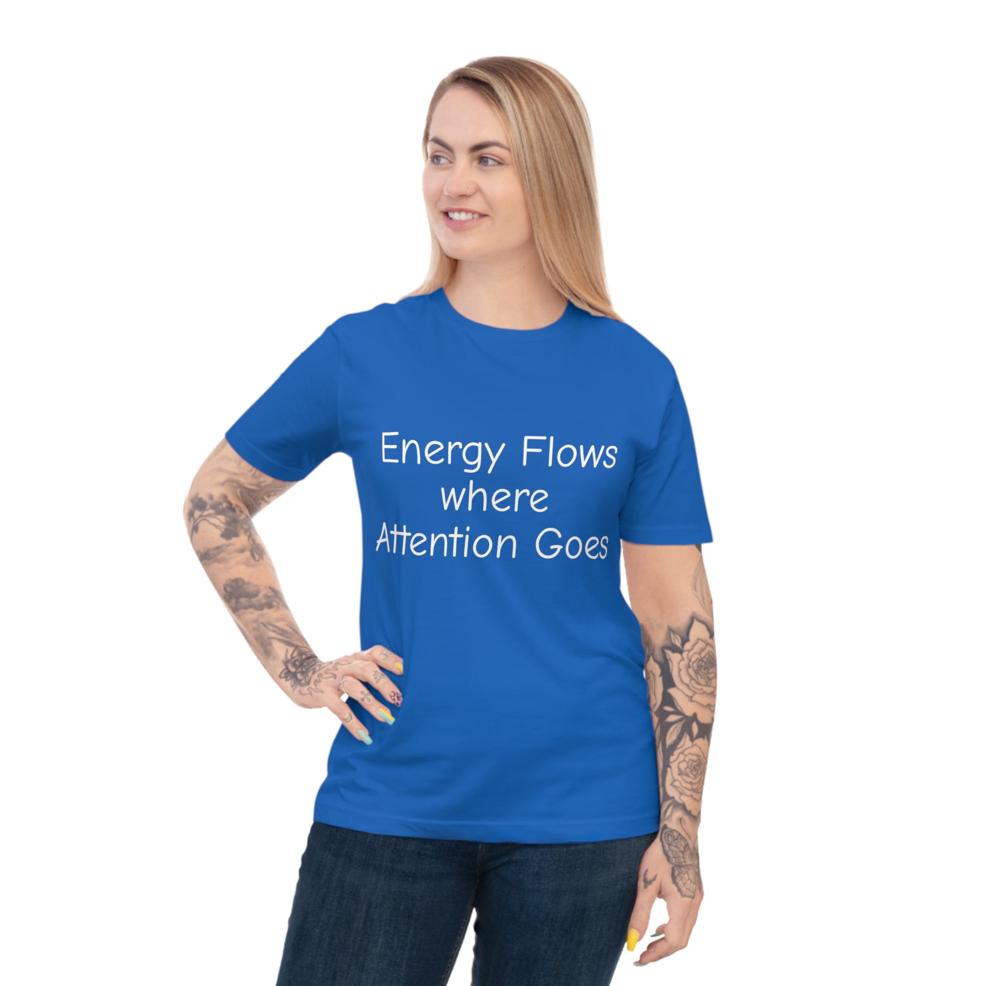 Positive Energy T-Shirt, Inspirational Tee for Mindfulness, Unisex Jersey Shirt, Gift for Friends, Motivational Apparel
