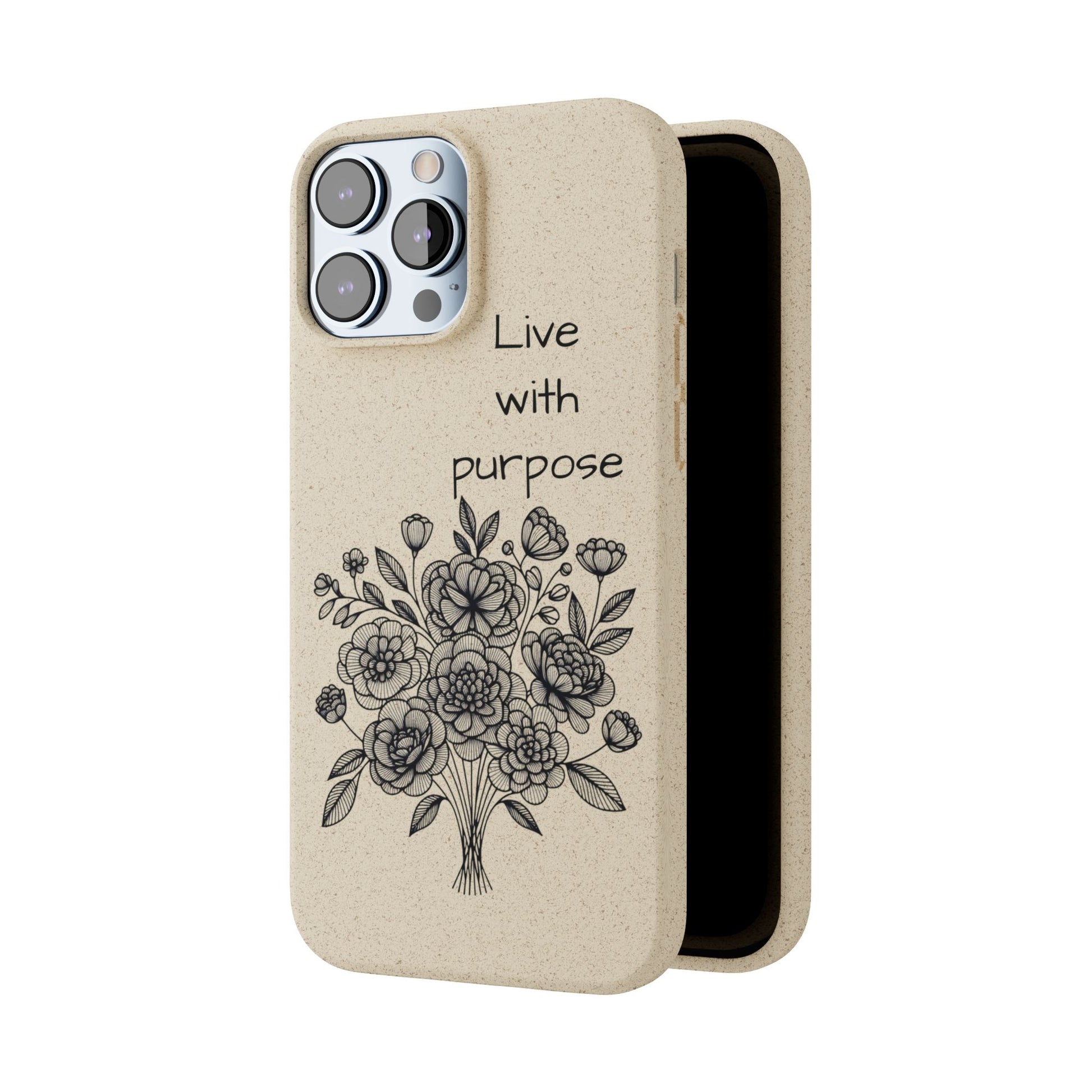 Biodegradable Phone Case | Eco-Friendly Floral Design | 'Live with Purpose' | Sustainable Gift, Nature Lover's Accessory, Green Living [...]