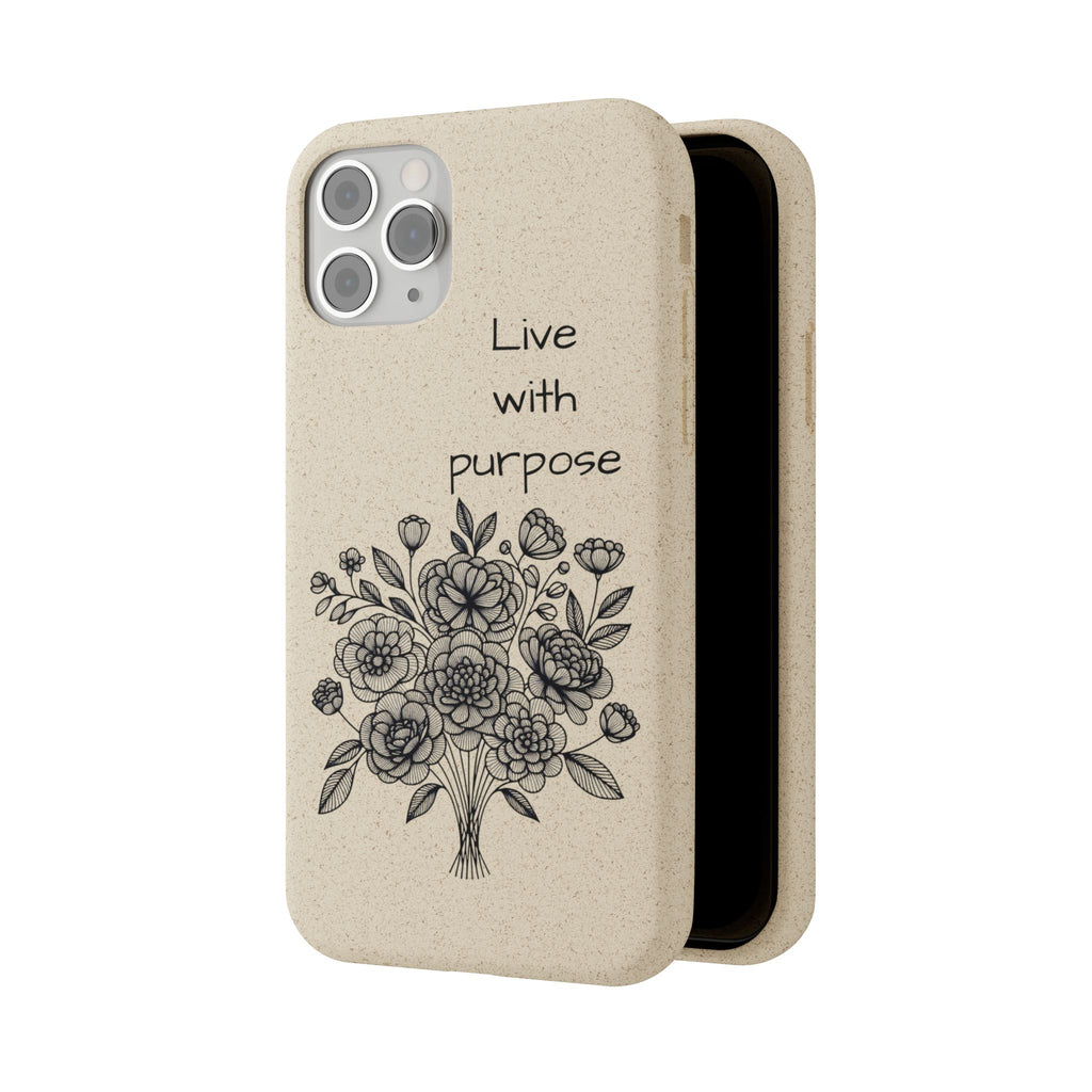 Biodegradable Phone Case | Eco-Friendly Floral Design | 'Live with Purpose' | Sustainable Gift, Nature Lover's Accessory, Green Living [...]
