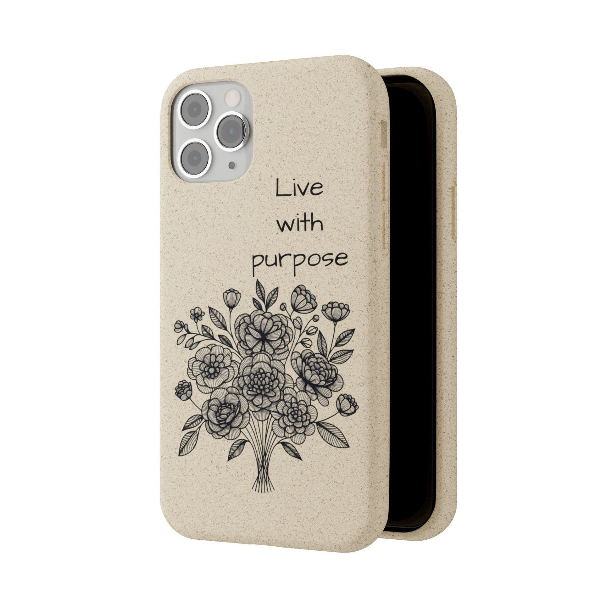 Biodegradable Phone Case | Eco-Friendly Floral Design | 'Live with Purpose' | Sustainable Gift, Nature Lover's Accessory, Green Living [...]